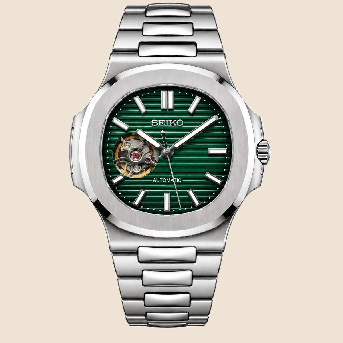 Nautilus Cœur Ouvert Vert Émeraude