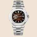 Nautilus Cœur Ouvert Chocolat Silver