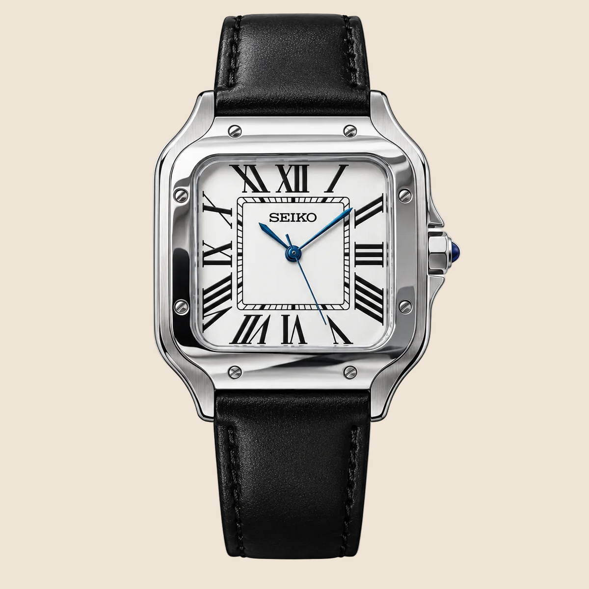 Santos Blanc Bracelet Noir