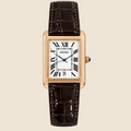 Vintage Or Rose Marron Croco