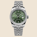 DateJust Vert Silver Éclat
