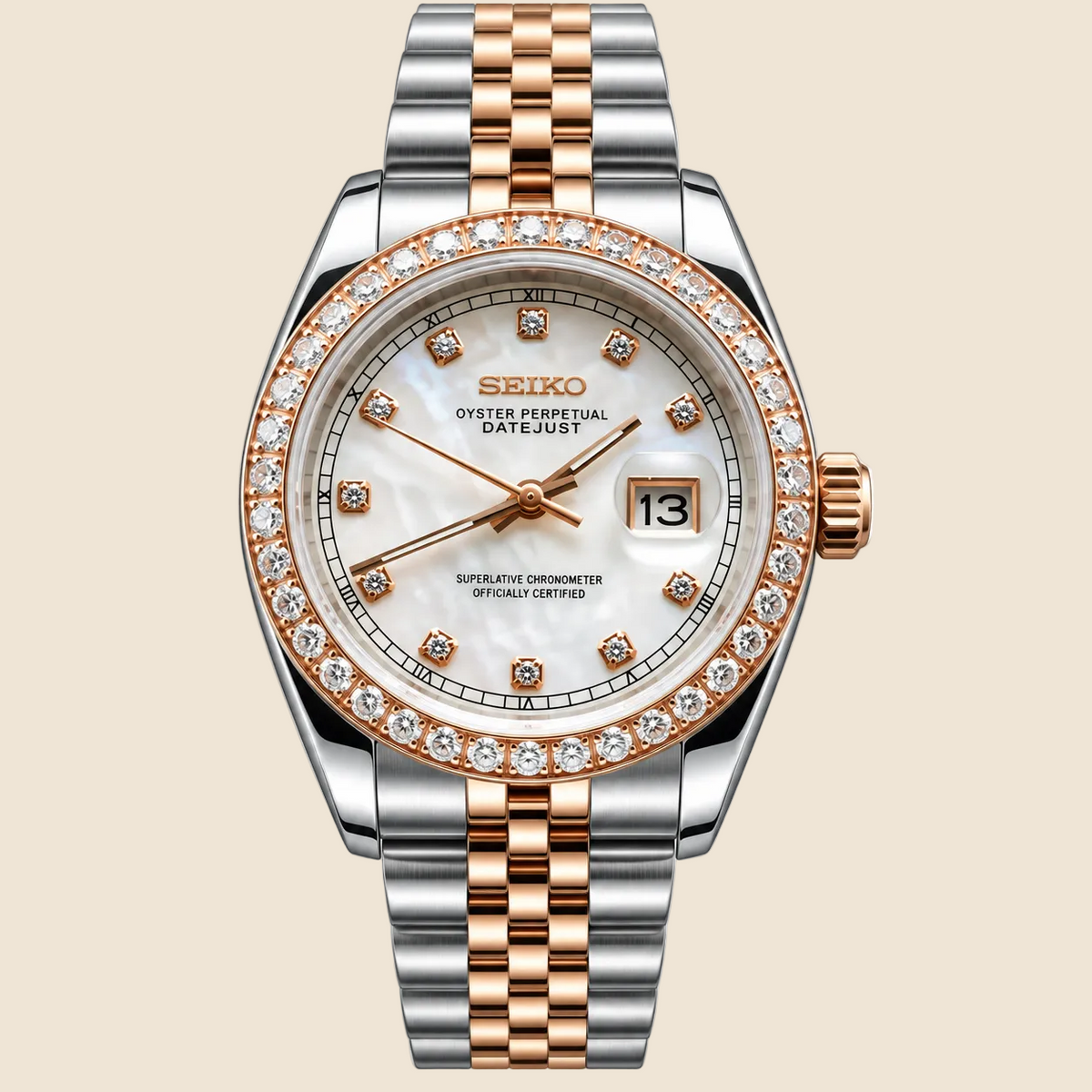 DateJust Nacré Rose Sertie 31 mm