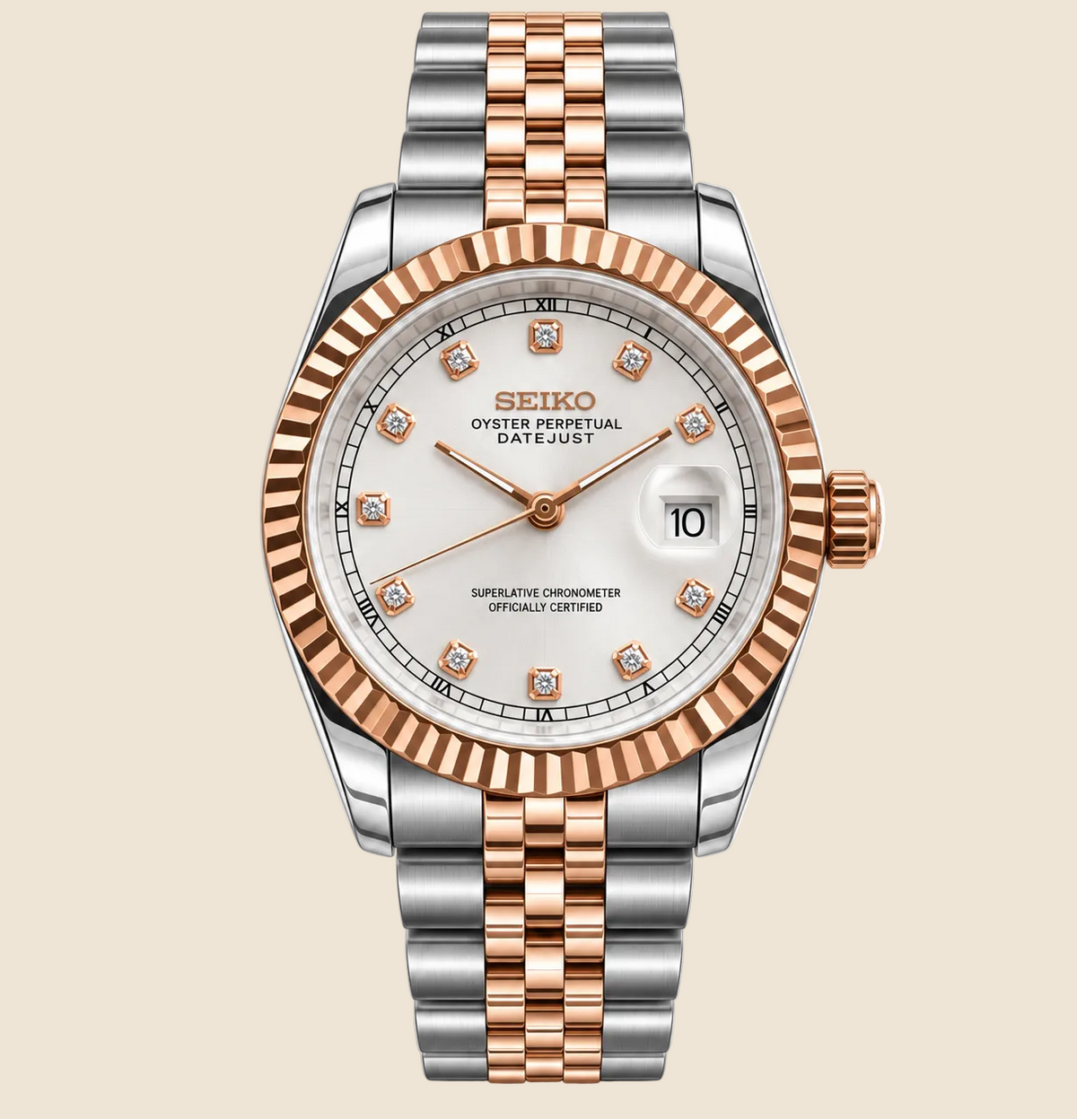 DateJust Blanc Rose Éclat 31 mm