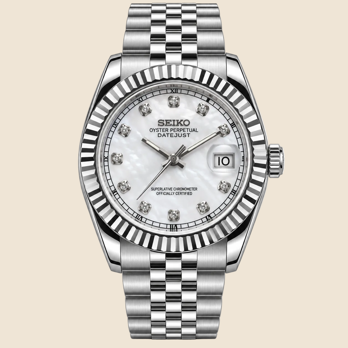 DateJust Nacré Silver Éclat