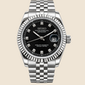 DateJust Noir Silver Éclat