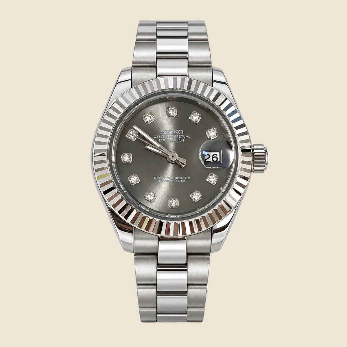 DateJust Gris Silver Éclat 28 mm