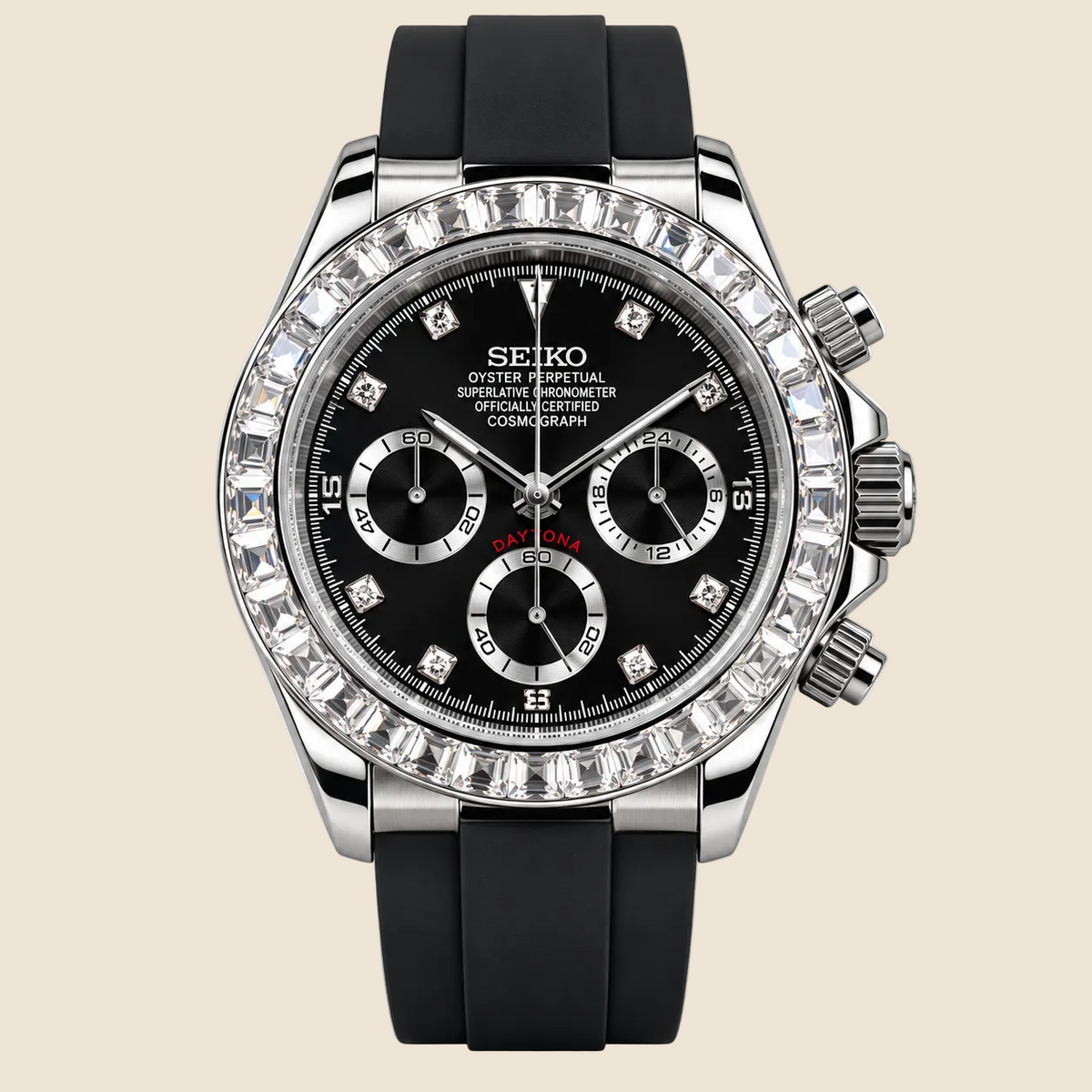 Daytona Noir Silver Cristal Rubber