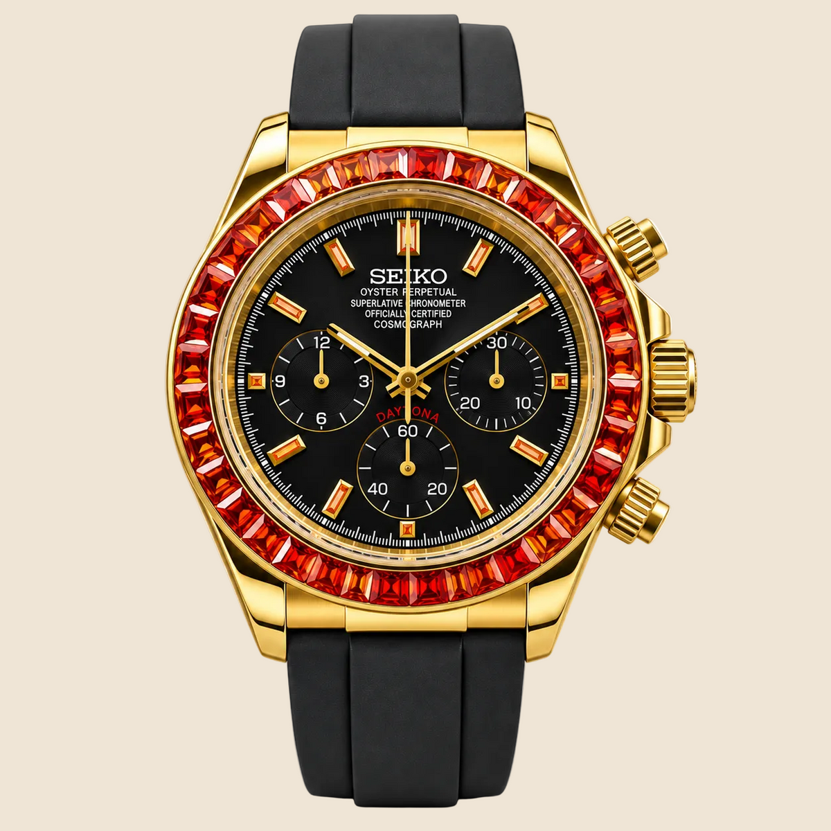 Daytona Rouge Gold Cristal Rubber